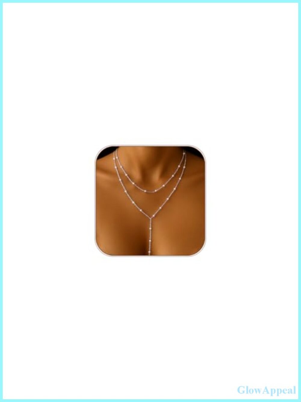 Pearl Y Necklace Silver Lariat Layered Long Pendant Women